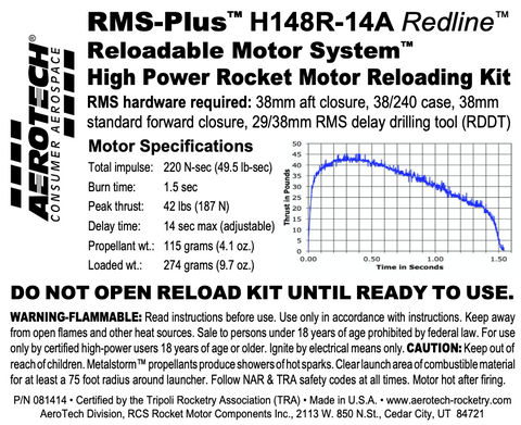 AeroTech H148R-14A RMS-38/240 Reload Kit (1 Pack) - 081414